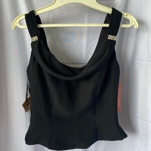 Pinky & Me black sheer top